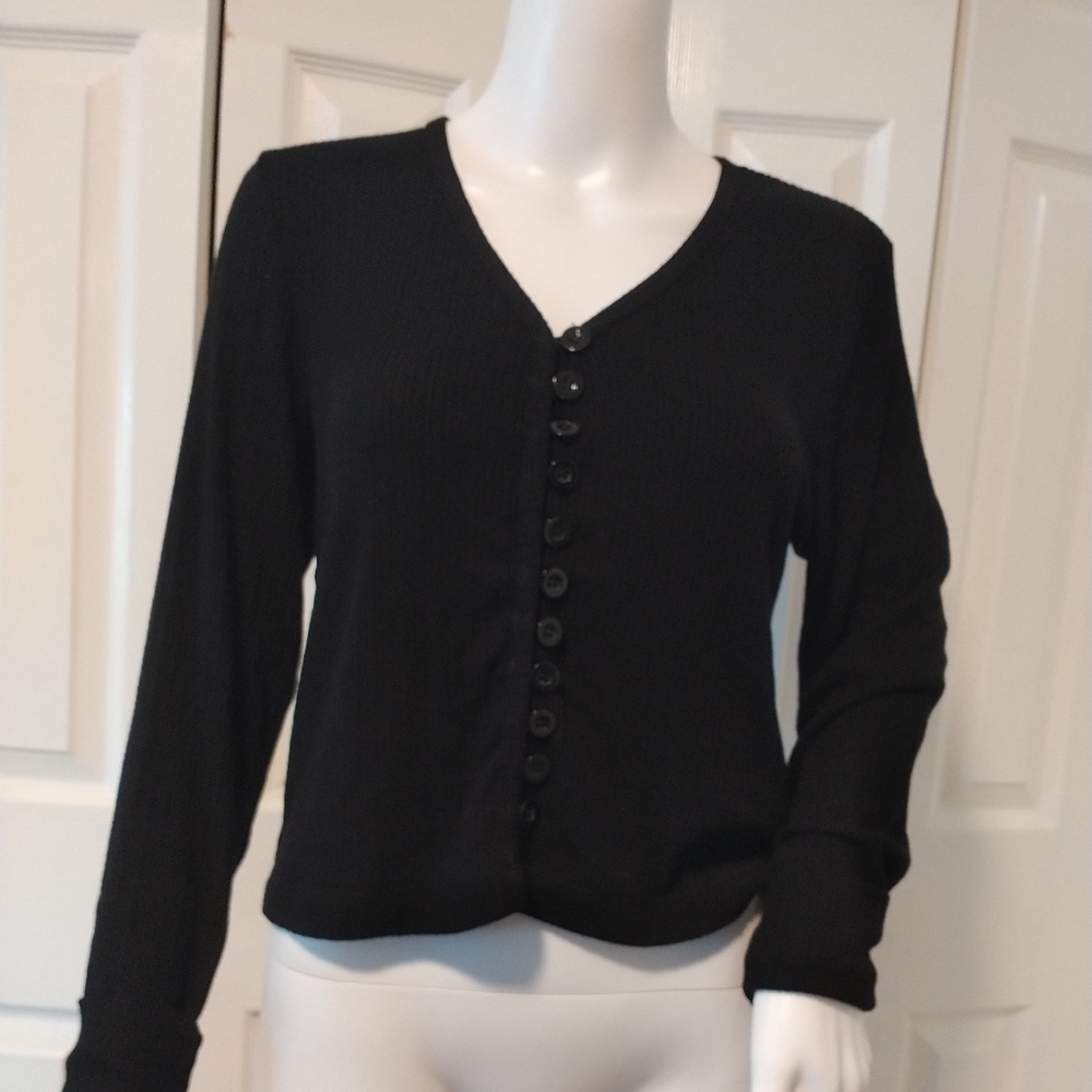 LNA Ribbed Knit Cardigan/Top